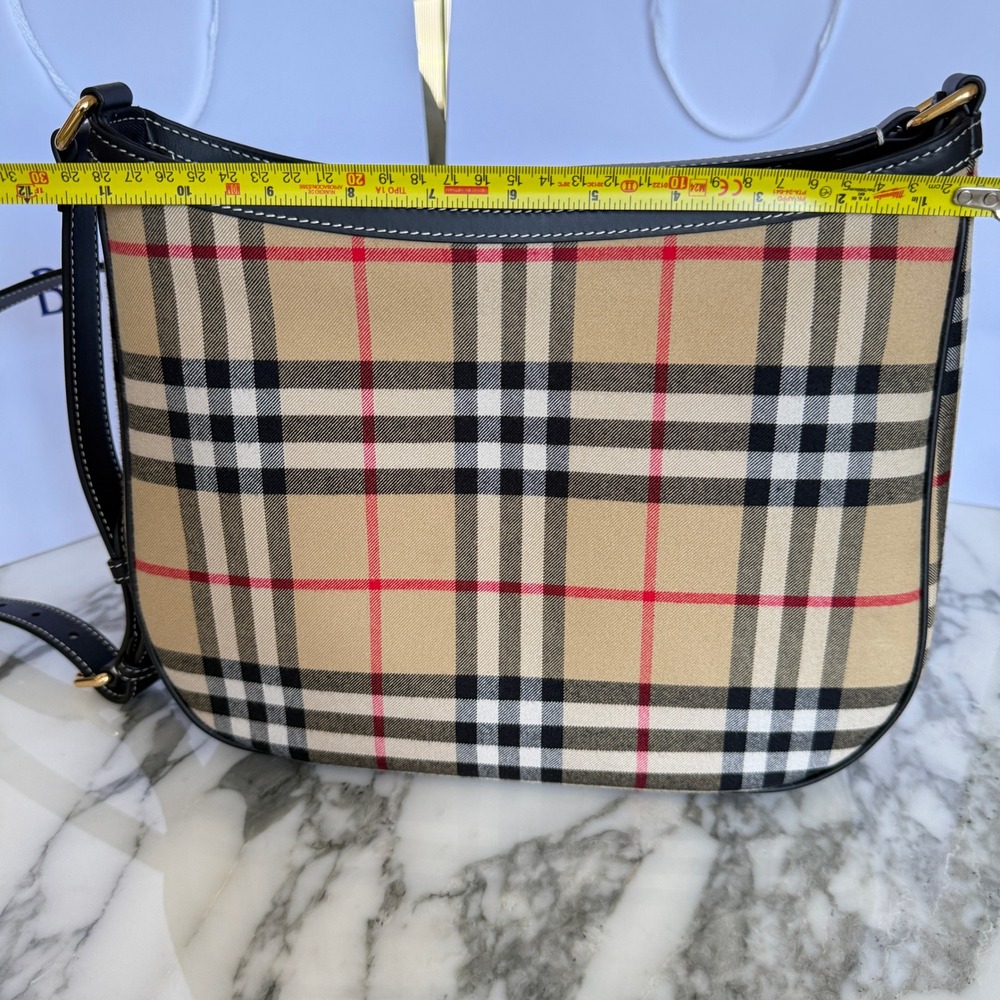 Burberry Small Vintage Check Hobo Shoulder Bag Archive Beige 8111415 - Picture 11 of 16